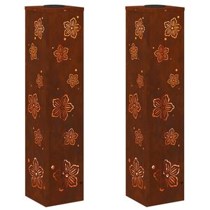 vidaXL Sol&aacute;rn&iacute; LED Cestovn&iacute; Světlo 2 ks Tepl&aacute; b&iacute;l&aacute; 18 x 18 x 80 cm