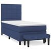 vidaXL Box spring postel s matrac&iacute; modr&aacute; 80x200 cm textil