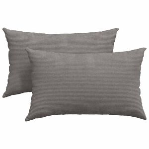 vidaXL Pohovkov&eacute; pol&scaron;t&aacute;ře 2 pcs Světle &scaron;ed&aacute; 50 x 30 cm Žebrovan&aacute; l&aacute;tka