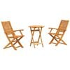 vidaXL Skladac&iacute; bistro sada 3 ks Hněd&aacute; Masivn&iacute; ak&aacute;tov&eacute; dřevo