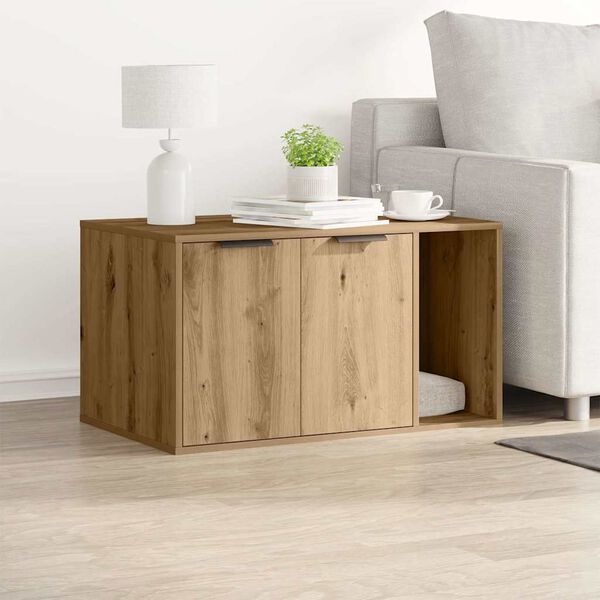 vidaXL Skříňka na kočičí záchod dub artisan 80 x 50 x 45 cm kompozit