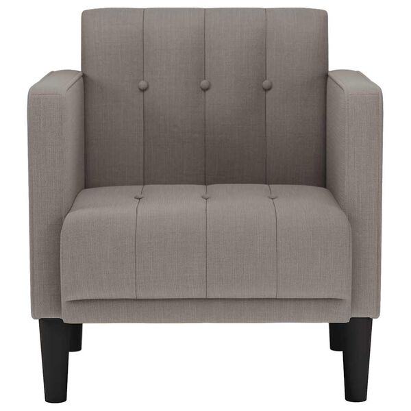 vidaXL Rozkl&aacute;dac&iacute; křeslo s područkami, taupe, 53 cm, l&aacute;tka