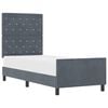 vidaXL Postel s boxspringem s čelo Tmavě &scaron;ed&aacute; 80 x 200 cm samet
