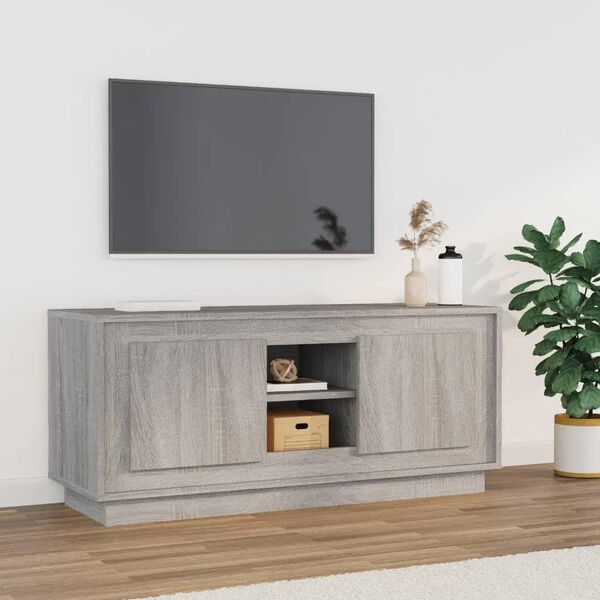 vidaXL TV skříňka šedá sonoma 102 x 35 x 45 cm kompozitní dřevo