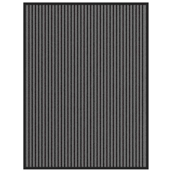 VidaXL Rohožka Stripe Čern&aacute; a &scaron;ed&aacute; 90x120 cm