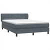 vidaXL Box spring postel s matrac&iacute; tmavě &scaron;ed&aacute; 140x220 cm samet