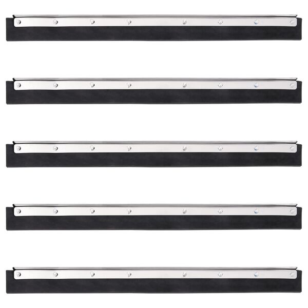 vidaXL Stěrky na podlahu hlavy 5 ks 60,5 x 2 x 5 cm ocel a guma