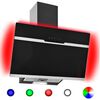 vidaXL N&aacute;stěnn&aacute; digestoř RGB LED 60 cm nerezov&aacute; ocel a tvrzen&eacute; sklo