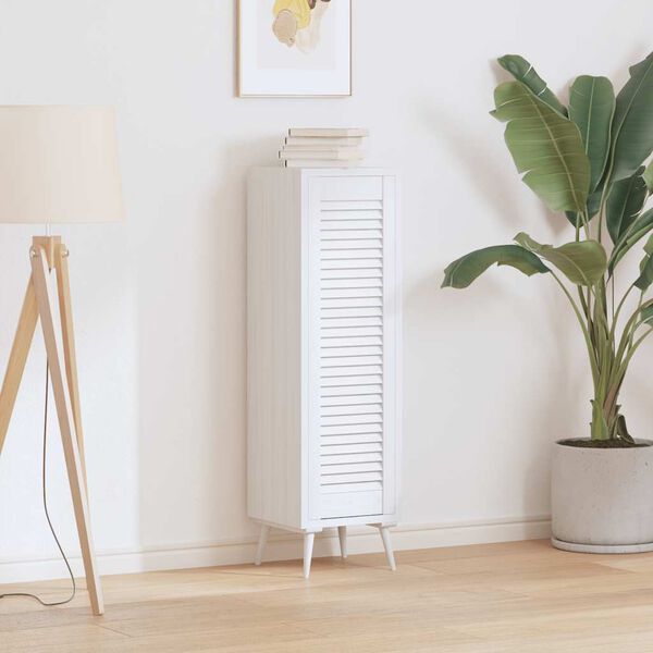 vidaXL Skř&iacute;ňov&eacute; dveře Louvred Design B&iacute;l&yacute; 99x29,5 cm