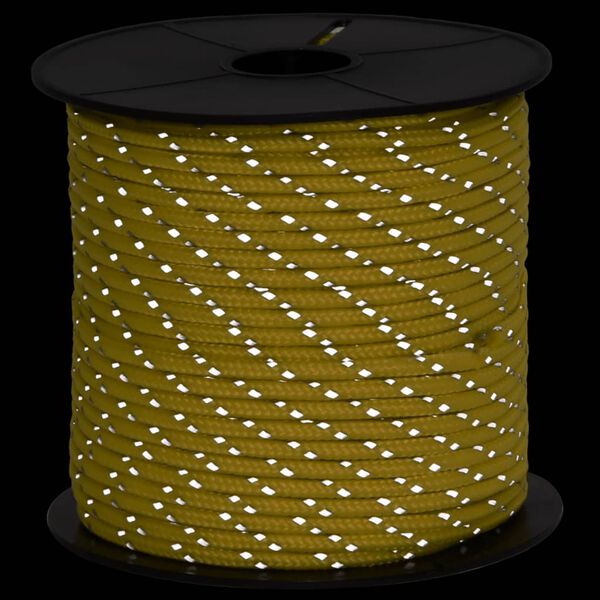 vidaXL Stanové lanko s reflexními proužky a napínáky 50 m 4 mm