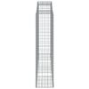 vidaXL Klenut&yacute; gabionov&yacute; ko&scaron; 300 x 50 x 200/220 cm pozinkovan&eacute; železo