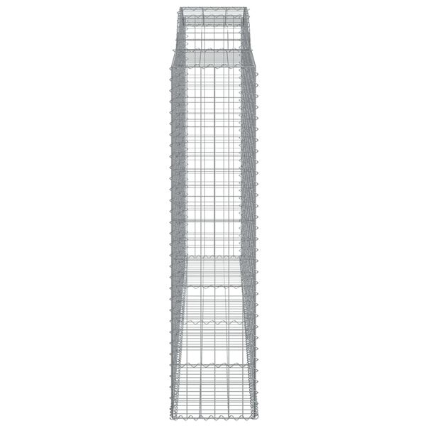 vidaXL Klenut&yacute; gabionov&yacute; ko&scaron; 300 x 50 x 200/220 cm pozinkovan&eacute; železo