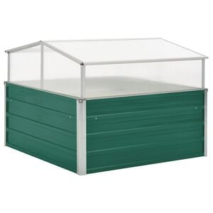 vidaXL Sklen&iacute;k zelen&yacute; 100 x 100 x 77 cm pozinkovan&aacute; ocel