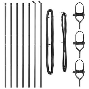 vidaXL Plotové sloupky 7 pcs Šedá Ø32mm 210 cm Pozinkovaná ocel