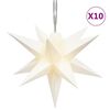 vidaXL Sv&iacute;t&iacute;c&iacute; v&aacute;nočn&iacute; hvězdy s LED 10 ks b&iacute;l&eacute; 10 cm