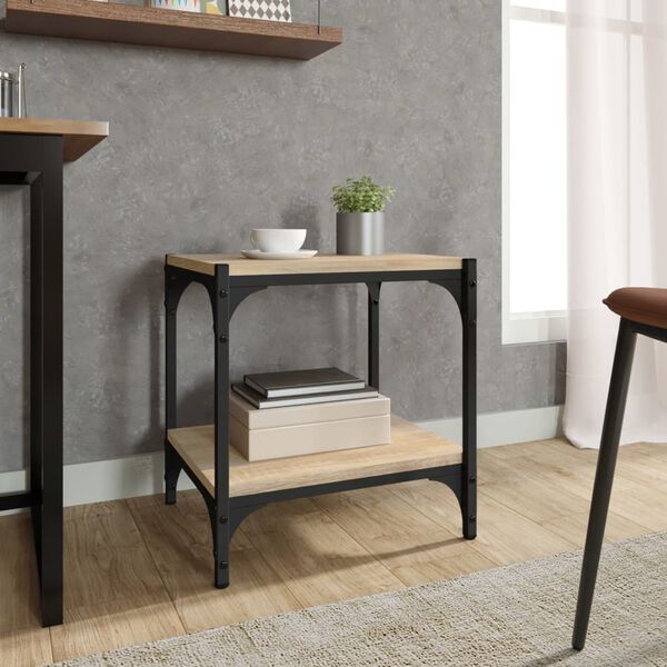 vidaXL TV skř&iacute;ňka dub sonoma 40 x 33 x 41 cm kompozitn&iacute; dřevo a ocel