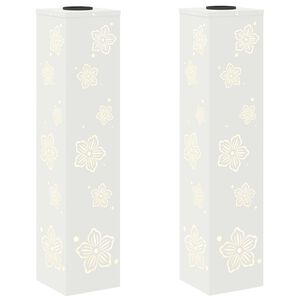 vidaXL Sol&aacute;rn&iacute; LED Cestovn&iacute; Světlo 2 ks Tepl&aacute; b&iacute;l&aacute; 18 x 18 x 80 cm