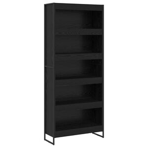 vidaXL Knihovna 80 x 30 x 189,5 cm Kompozitn&iacute; dřevo Čern&yacute; dub