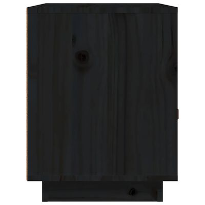 vidaXL Noční stolek černý 40 x 34 x 45 cm masivní borové dřevo