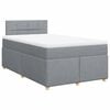 vidaXL Box spring postel s matrac&iacute; světle &scaron;ed&aacute; 120x190 cm textil