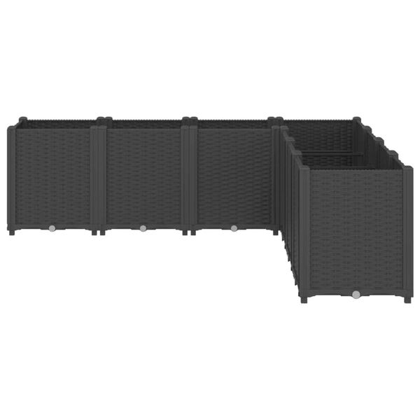 vidaXL Zahradn&iacute; truhl&iacute;k čern&yacute; 160 x 160 x 53 cm PP