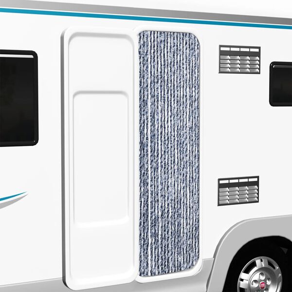 vidaXL Závěs proti hmyzu modrobílý 56 x 200 cm Chenille