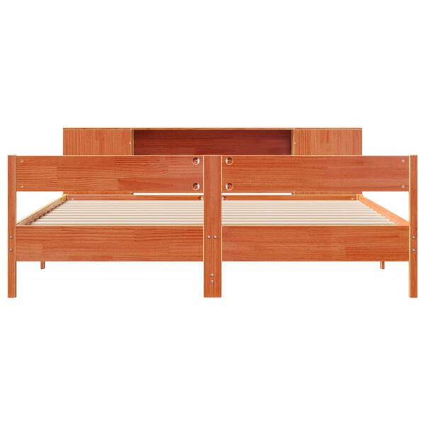 vidaXL Postel s knihovnou bez matrace 180 x 200 cm masivn&iacute; borovice