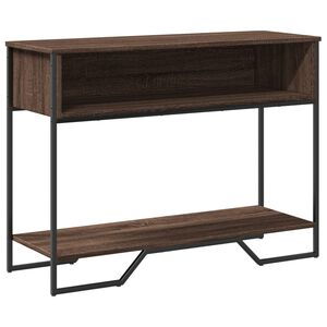 vidaXL Konzolov&yacute; stolek hněd&yacute; dub 100 x 35 x 74,5 cm kompozitn&iacute; dřevo