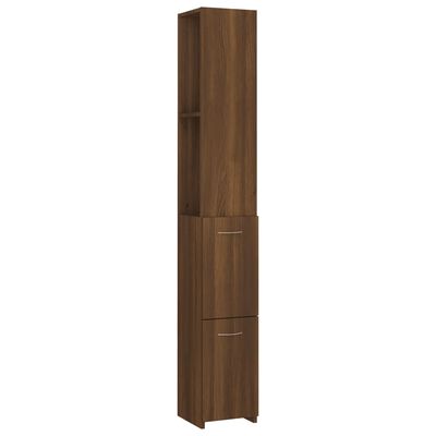 vidaXL Koupelnová skříňka hnědý dub 25 x 25 x 170 cm kompozitní dřevo