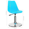 vidaXL Otočn&eacute; j&iacute;deln&iacute; židle 2 ks modr&eacute; uměl&aacute; kůže