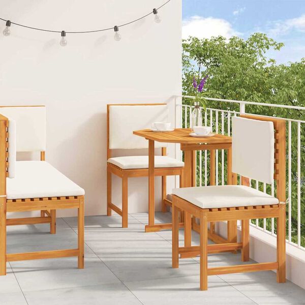 vidaXL Zahradn&iacute; bistro set 4 pcs Hněd&aacute; Masivn&iacute; ak&aacute;tov&eacute; dřevo