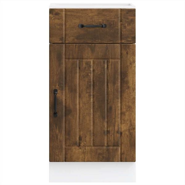 vidaXL Kuchyňsk&aacute; spodn&iacute; skř&iacute;ňka "Lucca" kouřov&yacute; dub kompozitn&iacute; dřevo