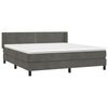 vidaXL Box spring postel s matrac&iacute; tmavě &scaron;ed&aacute; 180x200 cm samet
