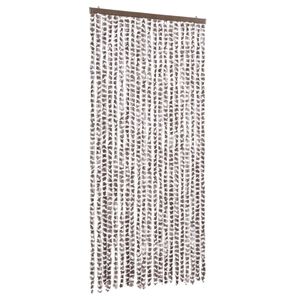 vidaXL Z&aacute;věs proti hmyzu taupe a b&iacute;l&yacute; 90 x 200 cm žinylka