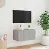vidaXL N&aacute;stěnn&aacute; TV skř&iacute;ňka s LED osvětlen&iacute;m &scaron;ed&aacute; sonoma 60x35x31 cm