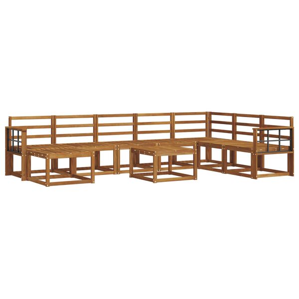 vidaXL Venkovn&iacute; pohovkov&aacute; souprava 9 pcs Př&iacute;rodn&iacute;