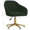 vidaXL Otočn&aacute; j&iacute;deln&iacute; židle tmavě zelen&aacute; samet