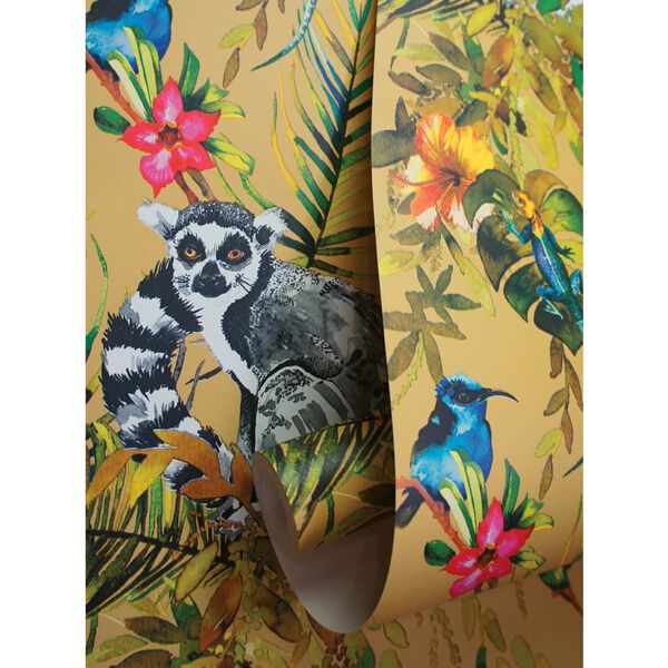 DUTCH WALLCOVERINGS Tapeta Lemur okrová
