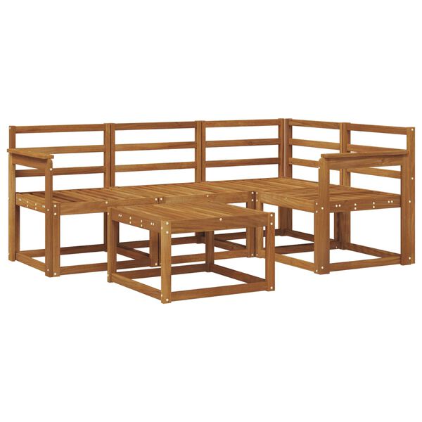 vidaXL Venkovn&iacute; pohovkov&aacute; souprava 5 pcs Př&iacute;rodn&iacute;