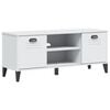 vidaXL Lavice s botn&iacute;kem VIKEN b&iacute;l&aacute; 106 x 35 x 45 cm kompozitn&iacute; dřevo