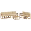 vidaXL Venkovn&iacute; pohovkov&aacute; souprava 7 ks 7m&iacute;stn&eacute; White and Beige