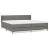 vidaXL Box spring postel s matrac&iacute; tmavě &scaron;ed&aacute; 200x200 cm textil