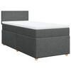 vidaXL Box spring postel s matrac&iacute; tmavě &scaron;ed&aacute; 90x200 cm textil