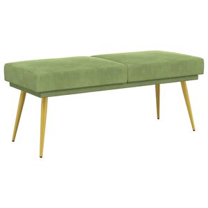 vidaXL Dvou&uacute;rovňov&aacute; lavice Světl&aacute; zelen&aacute; 120 x 45 x 46 cm Samet