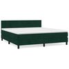 vidaXL Box spring postel s matrac&iacute; tmavě zelen&aacute; 160x200 cm samet