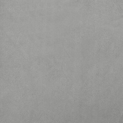 vidaXL Dětská pohovka s podnožkou světle šedá 100 x 50 x 30 cm samet