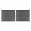 vidaXL Set plotov&eacute;ho d&iacute;lce WPC 353 x 146 cm čern&yacute;