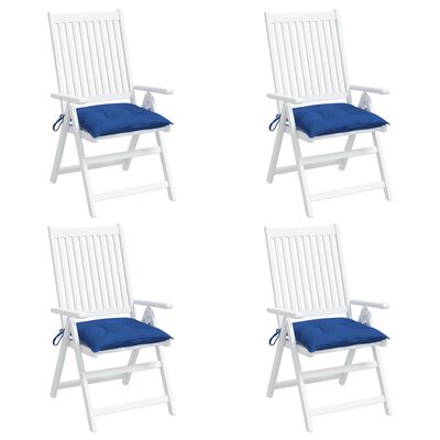 vidaXL Podušky na židli 4 ks modré 40 x 40 x 7 cm látka oxford