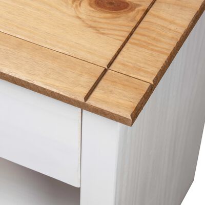 vidaXL Noční stolek bílý 46 x 40 x 57 cm masivní borovice řada Panama