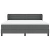 vidaXL Postel boxspring s matrací Tmavě šedá 180 x 200 cm textil
